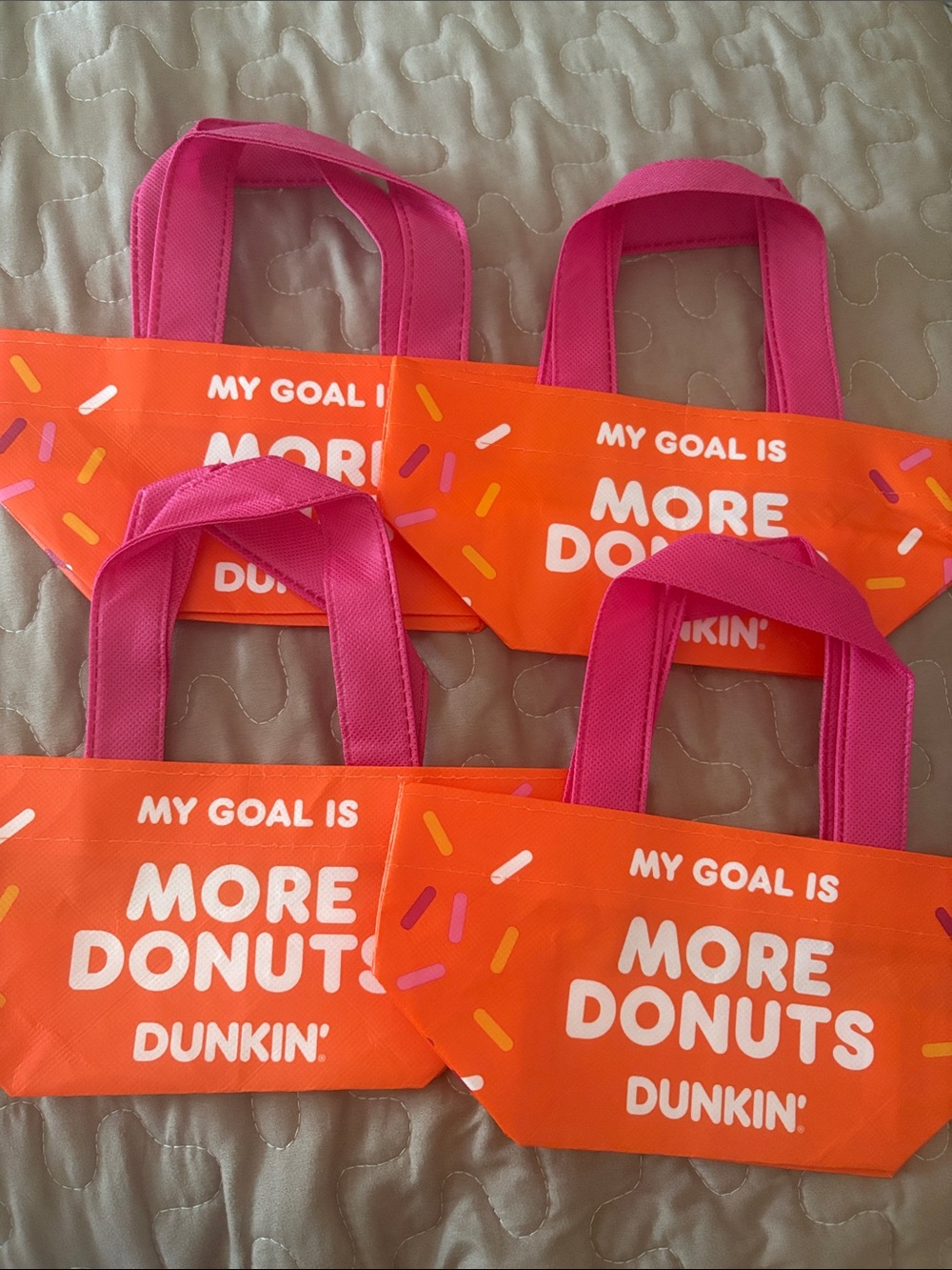 Dunkin’ Donuts Mini Tote Bags set of 4